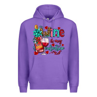 Purple wine is my valentine olivia Premium Hoodie - OliviaCreatesArt
