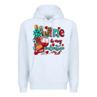 White wine is my valentine olivia Premium Hoodie - OliviaCreatesArt