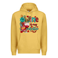 Antique Gold wine is my valentine olivia Premium Hoodie - OliviaCreatesArt