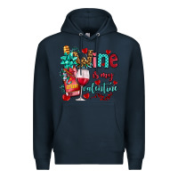 Navy wine is my valentine olivia Premium Hoodie - OliviaCreatesArt