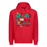 Red wine is my valentine olivia Premium Hoodie - OliviaCreatesArt