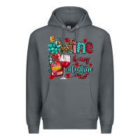 Rock wine is my valentine olivia Premium Hoodie - OliviaCreatesArt