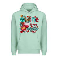 Wine Is My Valentine Olivia Premium Hoodie | Teevron