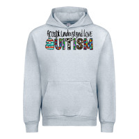 Heather Grey accept. understand love autism Urban Hoodie - CowhideDigitalArt
