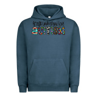Pigment Midnight Navy accept. understand love autism Urban Hoodie - CowhideDigitalArt