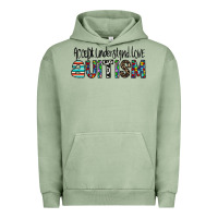 Pigment Oil Green accept. understand love autism Urban Hoodie - CowhideDigitalArt