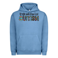 Pigment Pebble Blue accept. understand love autism Urban Hoodie - CowhideDigitalArt
