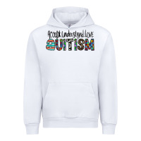 White accept. understand love autism Urban Hoodie - CowhideDigitalArt