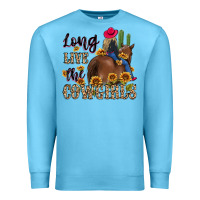 Ocean Blue long live the cowgirls Premium Sweatshirt - MaliasSmallBusiness