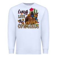 White long live the cowgirls Premium Sweatshirt - MaliasSmallBusiness
