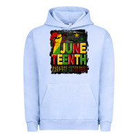 Pigment Grape Ice juneteenth fist free ish since 1865 with background Urban Hoodie - HRA Design Shop