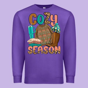 Cozy Season Premium Sweatshirt Designed By Maliassmallbusiness