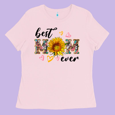 Best Mom Ever With Sunflower Ladies Tee Designed By Artiststas