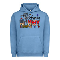 Pigment Pebble Blue america honey Urban Hoodie - CowhideDigitalArt