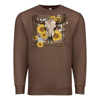 Chestnut western bull skull Premium Sweatshirt - MaliasSmallBusiness