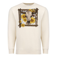Sandshell western bull skull Premium Sweatshirt - MaliasSmallBusiness