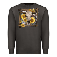 Smoke western bull skull Premium Sweatshirt - MaliasSmallBusiness