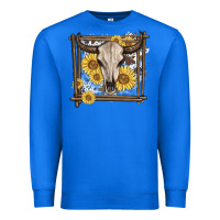 True Royal western bull skull Premium Sweatshirt - MaliasSmallBusiness