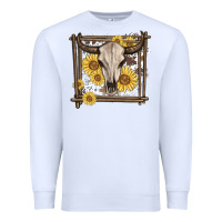 White western bull skull Premium Sweatshirt - MaliasSmallBusiness