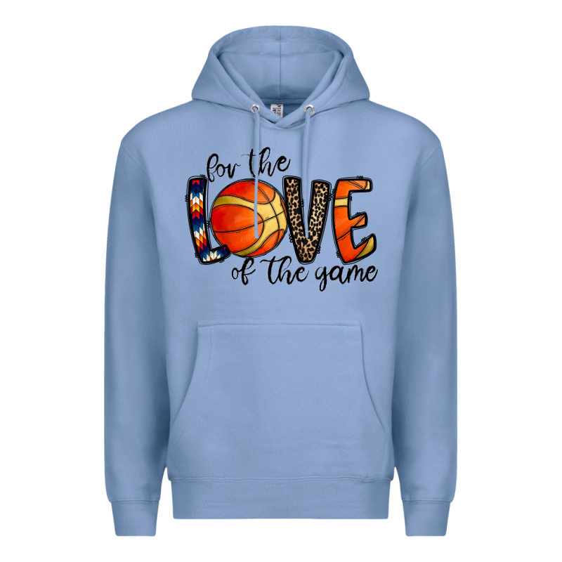For The Love Of The Game Basketball Premium Hoodie by CowhideDigitalArt | Teevron