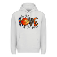 Dove Grey for the love of the game basketball Premium Hoodie - CowhideDigitalArt