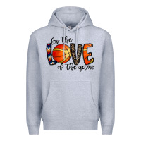 Heather Grey for the love of the game basketball Premium Hoodie - CowhideDigitalArt