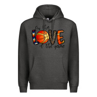 Charcoal Heather for the love of the game basketball Premium Hoodie - CowhideDigitalArt