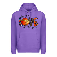 Purple for the love of the game basketball Premium Hoodie - CowhideDigitalArt