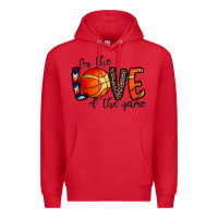 Red for the love of the game basketball Premium Hoodie - CowhideDigitalArt
