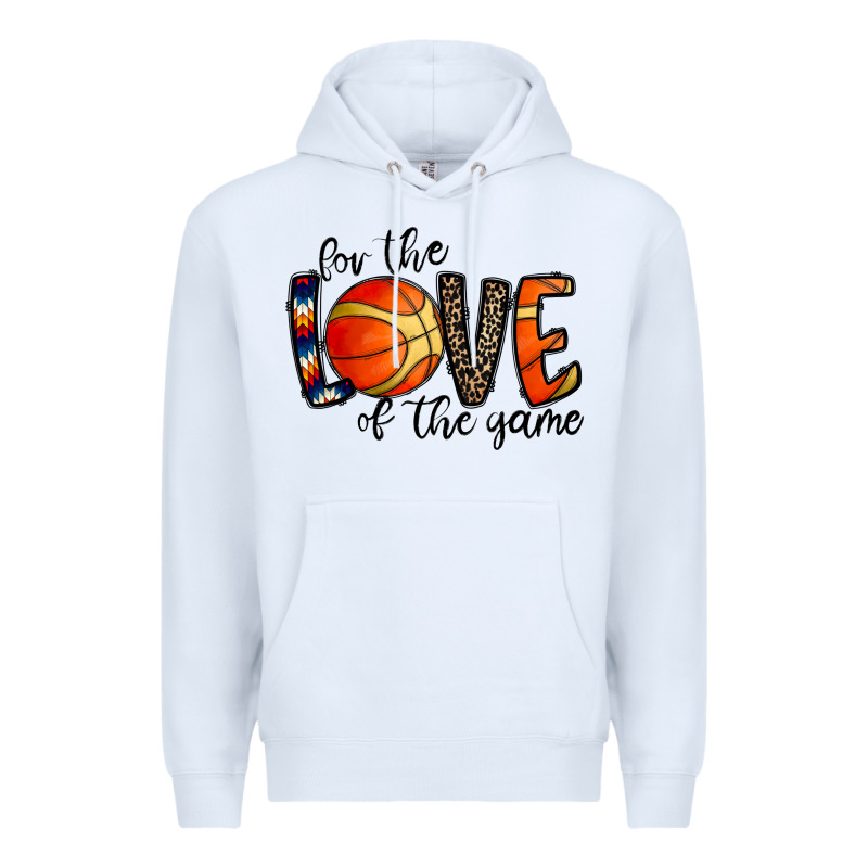 For The Love Of The Game Basketball Premium Hoodie by CowhideDigitalArt | Teevron