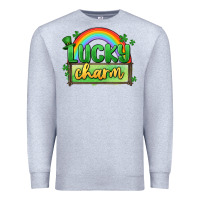 Heather Grey lucky charm Premium Sweatshirt - MaliasSmallBusiness