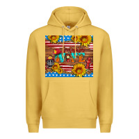 Antique Gold american flag firefighter wife Premium Hoodie - HRA Design Shop
