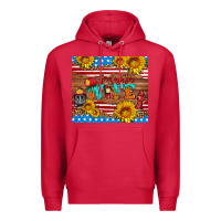Cardinal american flag firefighter wife Premium Hoodie - HRA Design Shop