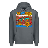 Rock american flag firefighter wife Premium Hoodie - HRA Design Shop