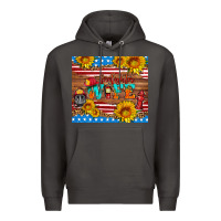 Smoke american flag firefighter wife Premium Hoodie - HRA Design Shop