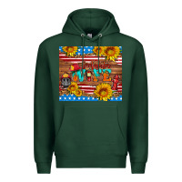 Sports Green american flag firefighter wife Premium Hoodie - HRA Design Shop