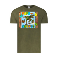 Vintage Olive papa saurus Vintage Tee - Artiststas