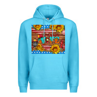 Ocean Blue american flag firefighter wife Premium Hoodie - HRA Design Shop