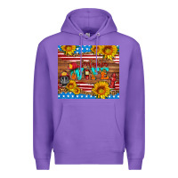 Purple american flag firefighter wife Premium Hoodie - HRA Design Shop