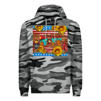 Slate Camo american flag firefighter wife Premium Hoodie - HRA Design Shop