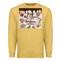 Antique Gold i just want to drink hot cocoa Premium Sweatshirt - MaliasSmallBusiness