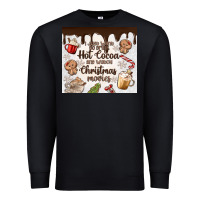 Black i just want to drink hot cocoa Premium Sweatshirt - MaliasSmallBusiness