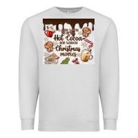 Dove Grey i just want to drink hot cocoa Premium Sweatshirt - MaliasSmallBusiness