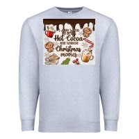 Heather Grey i just want to drink hot cocoa Premium Sweatshirt - MaliasSmallBusiness