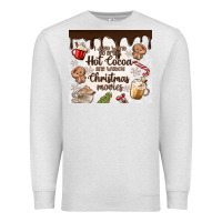 Oatmeal Heather i just want to drink hot cocoa Premium Sweatshirt - MaliasSmallBusiness