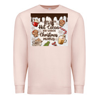 Pale Pink i just want to drink hot cocoa Premium Sweatshirt - MaliasSmallBusiness