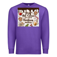Purple i just want to drink hot cocoa Premium Sweatshirt - MaliasSmallBusiness