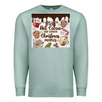 Seafoam i just want to drink hot cocoa Premium Sweatshirt - MaliasSmallBusiness