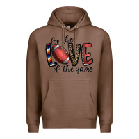 Chestnut for the love of the game football Premium Hoodie - CowhideDigitalArt