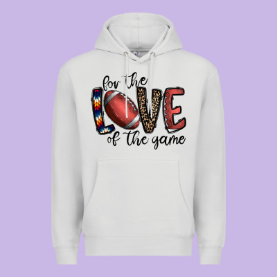 For The Love Of The Game Football Premium Hoodie Designed By Cowhidedigitalart